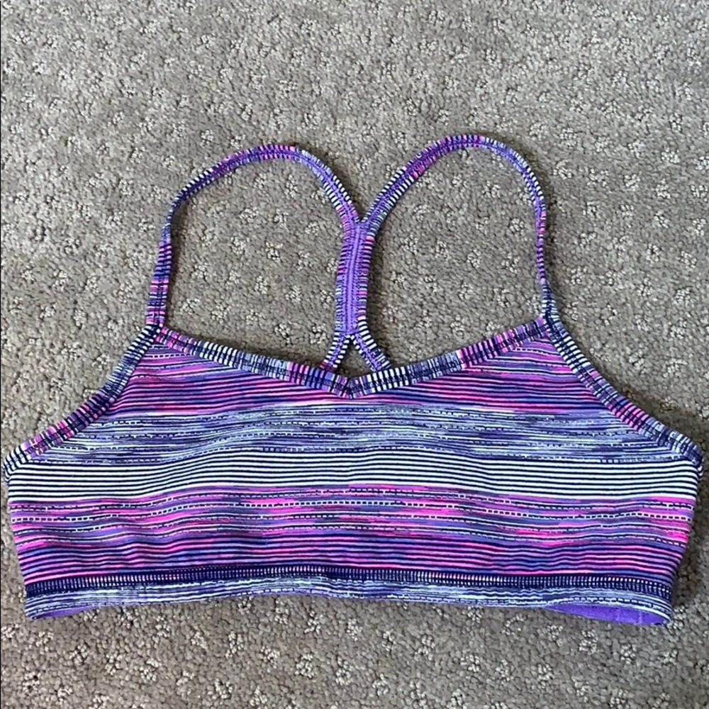 Ivivva pink/purple patterned sports bra